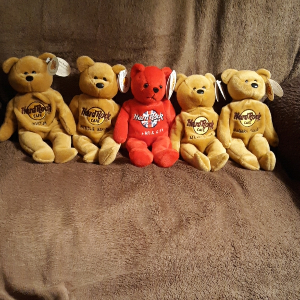 Hard rock cafe beanie bears